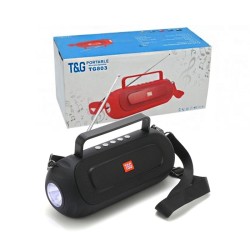 T&G PORTABLE BLUETOOTH SPEAKER TG-803 USB/FM/HANDSFREE/AUX/FLASHLIGHT BLACK T&G PORTABLE BLUETOOTH SPEAKER TG-803 USB/FM/HANDSFREE/AUX/FLASHLIGHT BLACK